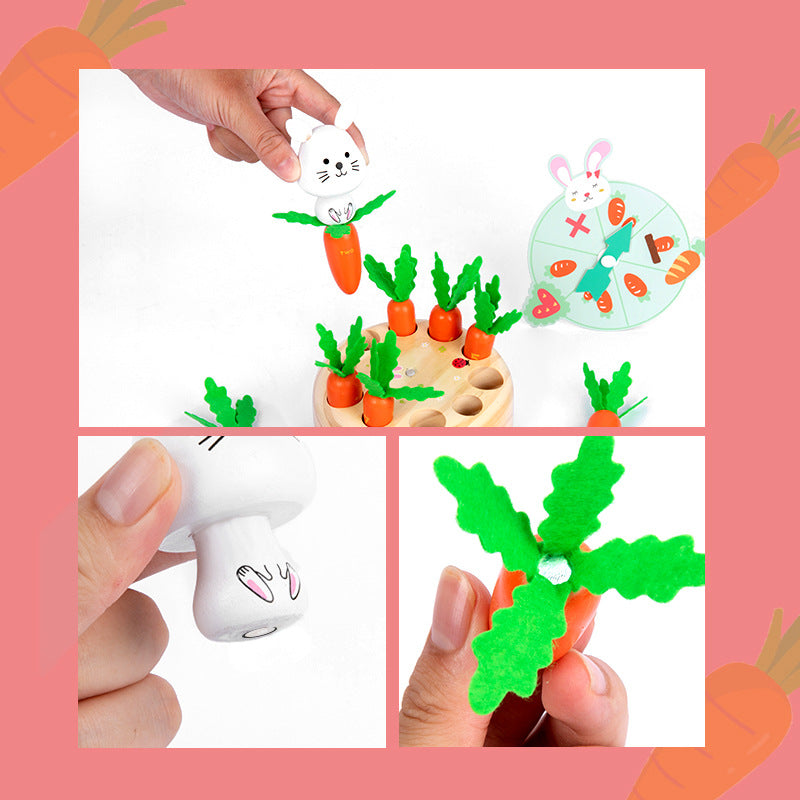 Magnetic Rabbit Radish Pulling Toy Clearance Sale 3 Years + - Little Kooma
