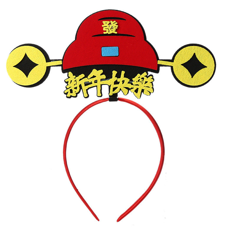 Chinese New Year CNY Red Kids Hair Accessories Headband - Little Kooma