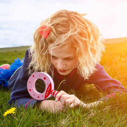 Kids Montessori Wooden Magnifying Glass Toy Clearance Sale 3 Years + - Little Kooma