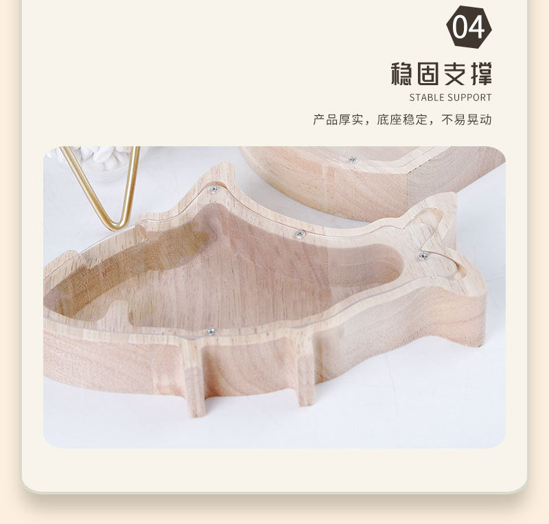 Wooden Cartoon Alphabet Piggy Bank Clearance Sale 3 Years + - Little Kooma