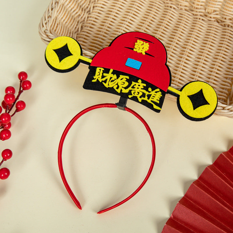 Chinese New Year CNY Red Kids Hair Accessories Headband - Little Kooma