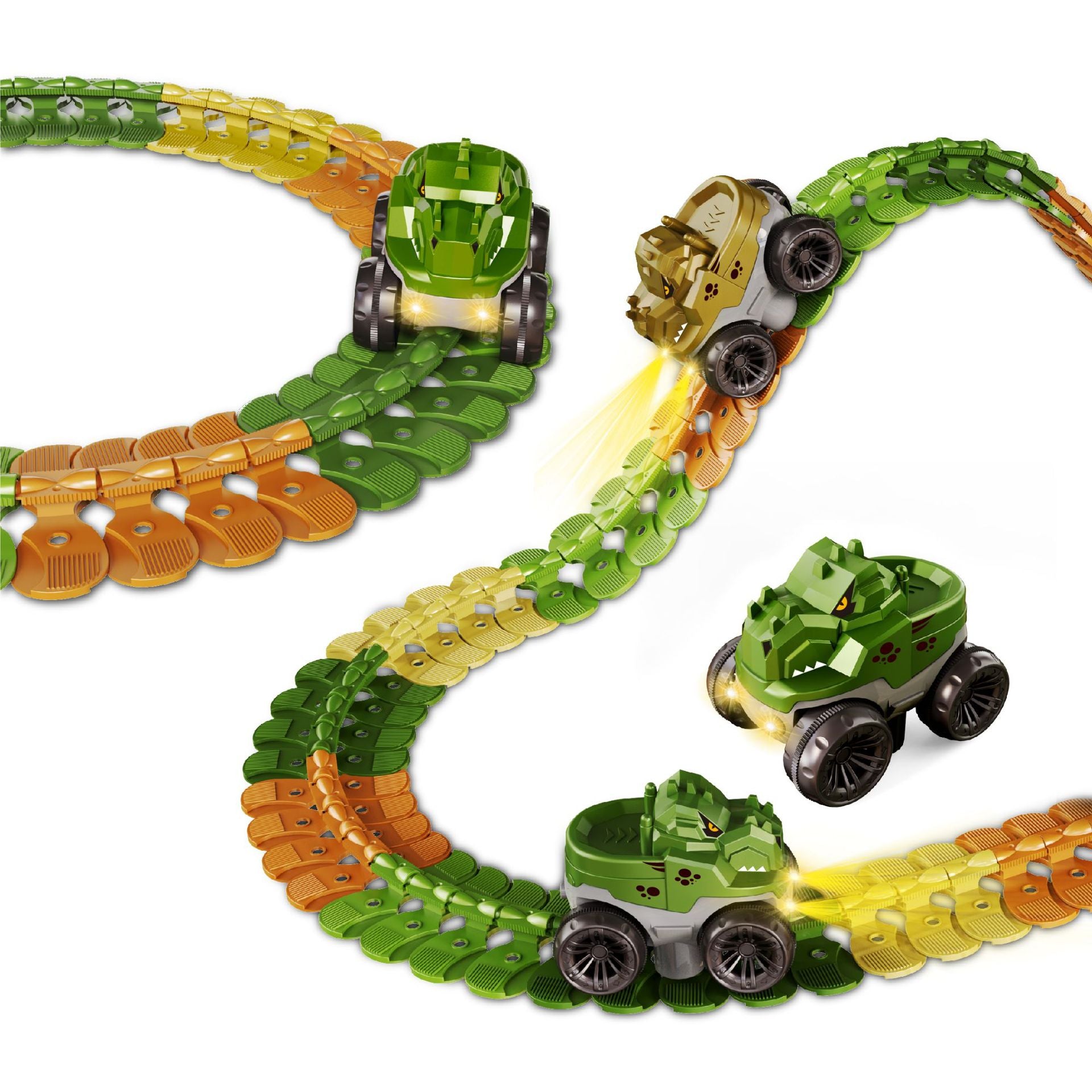 Puzzle Toy Multi-track Building Blocks Roller Coaster Kids Toys Racing Vehicle Rail Car - Little Kooma