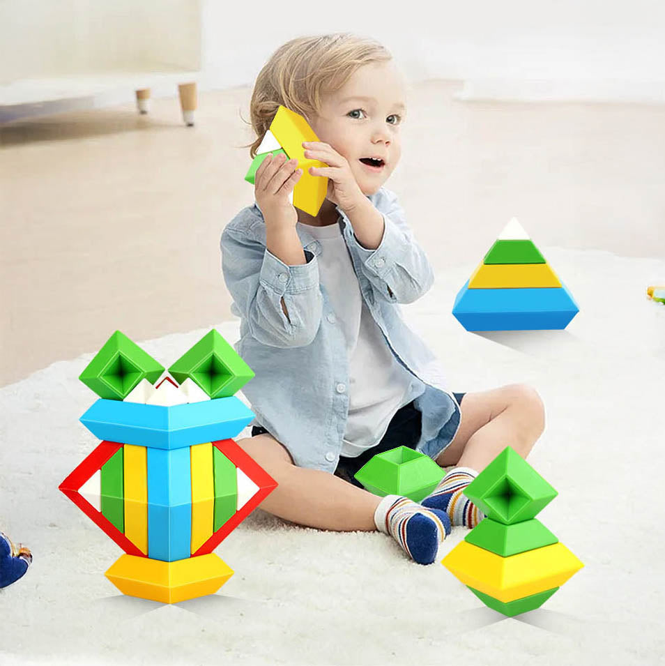 Varied Building Blocks Pyramid Clearance Sale 3 Years + - Little Kooma
