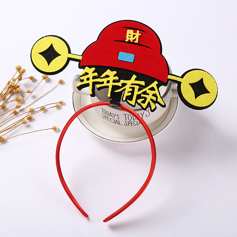 Chinese New Year CNY Red Kids Hair Accessories Headband - Little Kooma