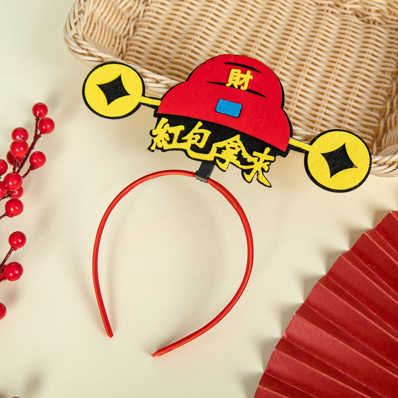 Chinese New Year CNY Red Kids Hair Accessories Headband - Little Kooma