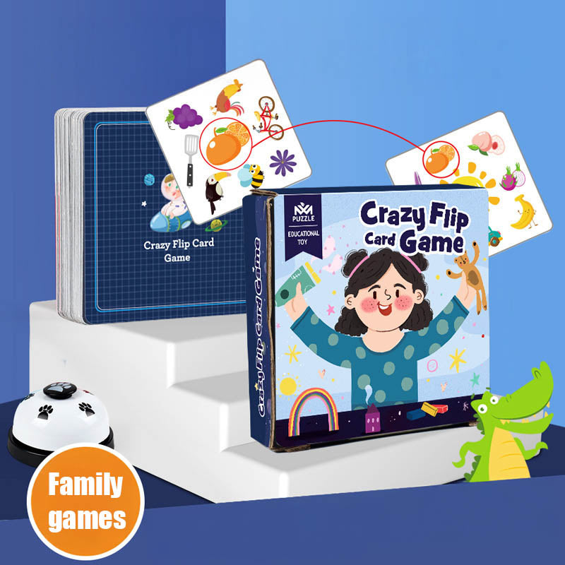 Crazy Flip Card Game Clearance Sale 3 Years + - Little Kooma