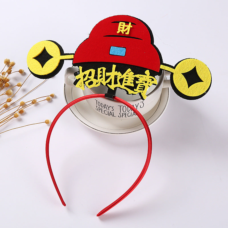 Chinese New Year CNY Red Kids Hair Accessories Headband - Little Kooma