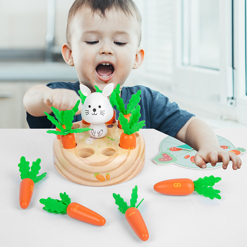 Magnetic Rabbit Radish Pulling Toy Clearance Sale 3 Years + - Little Kooma