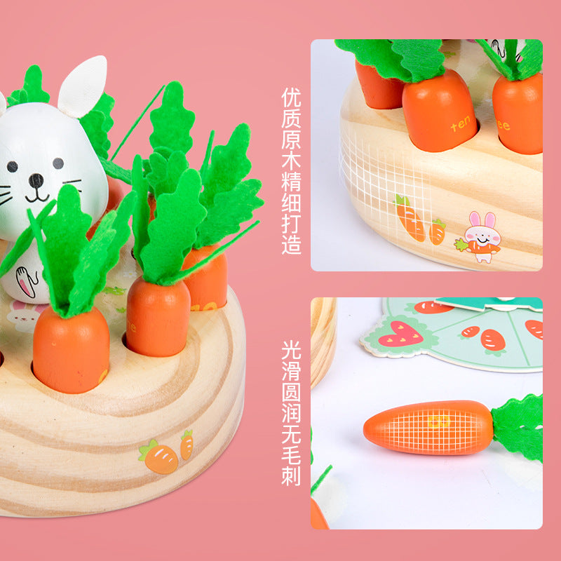 Magnetic Rabbit Radish Pulling Toy Clearance Sale 3 Years + - Little Kooma