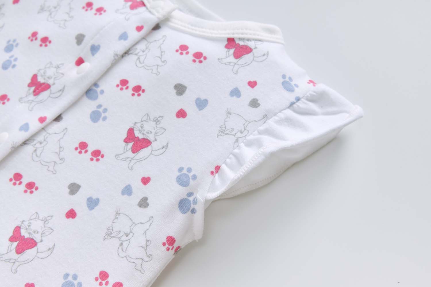 Baby Girl Pink Bowtie Cat Romper - Little Kooma