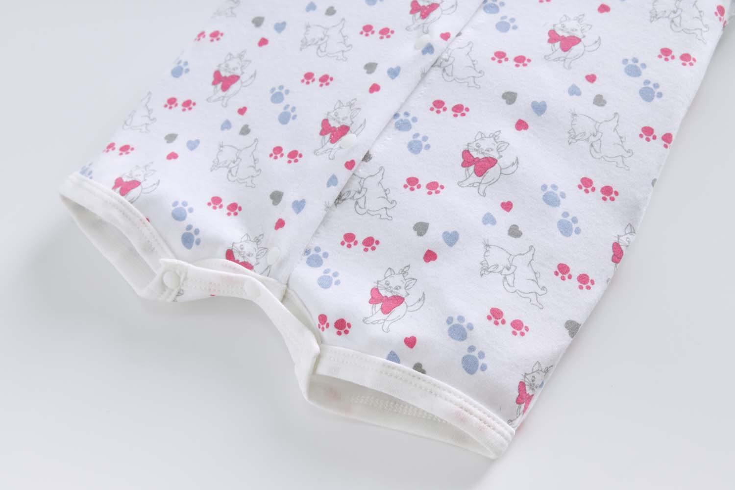 Baby Girl Pink Bowtie Cat Romper - Little Kooma