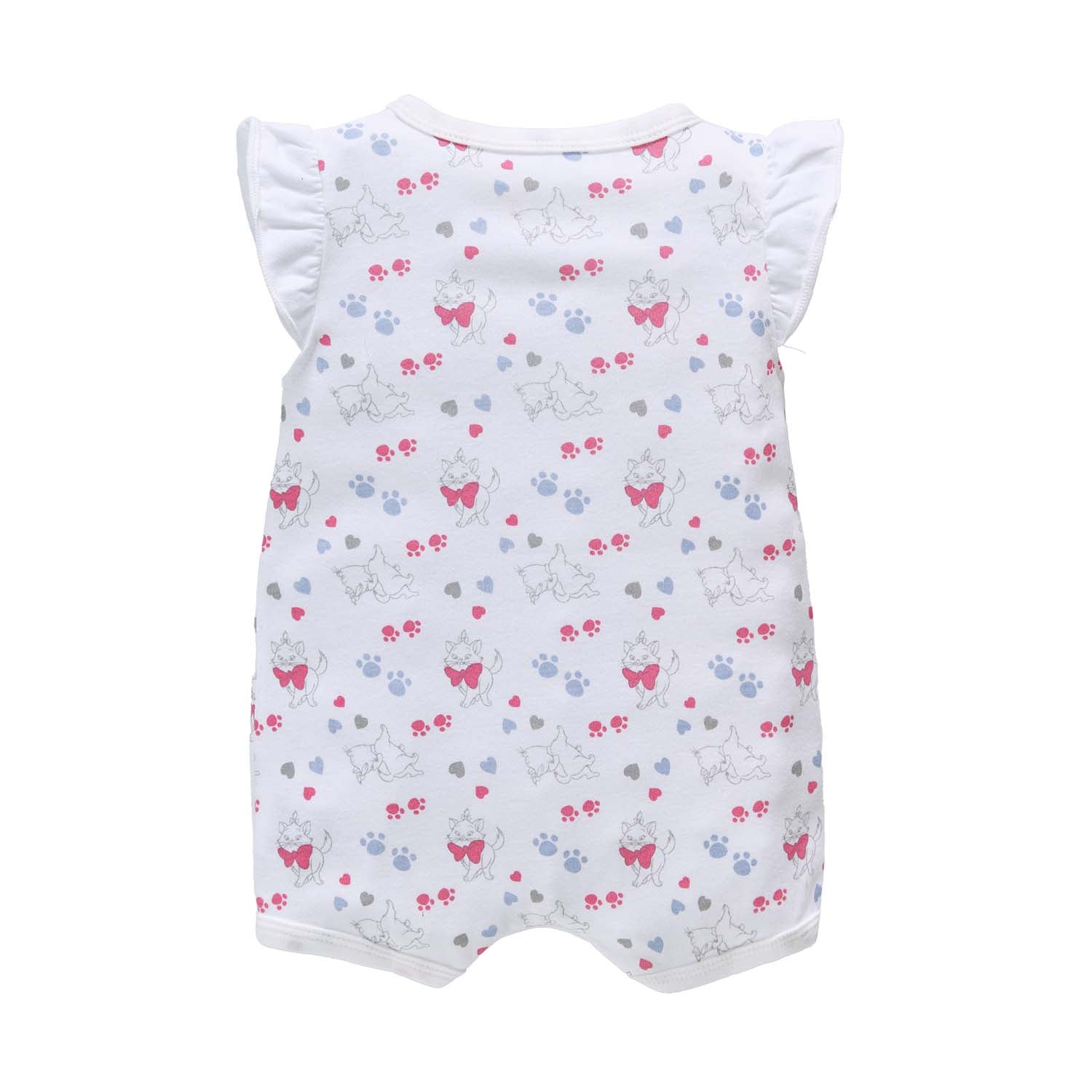 Baby Girl Pink Bowtie Cat Romper - Little Kooma