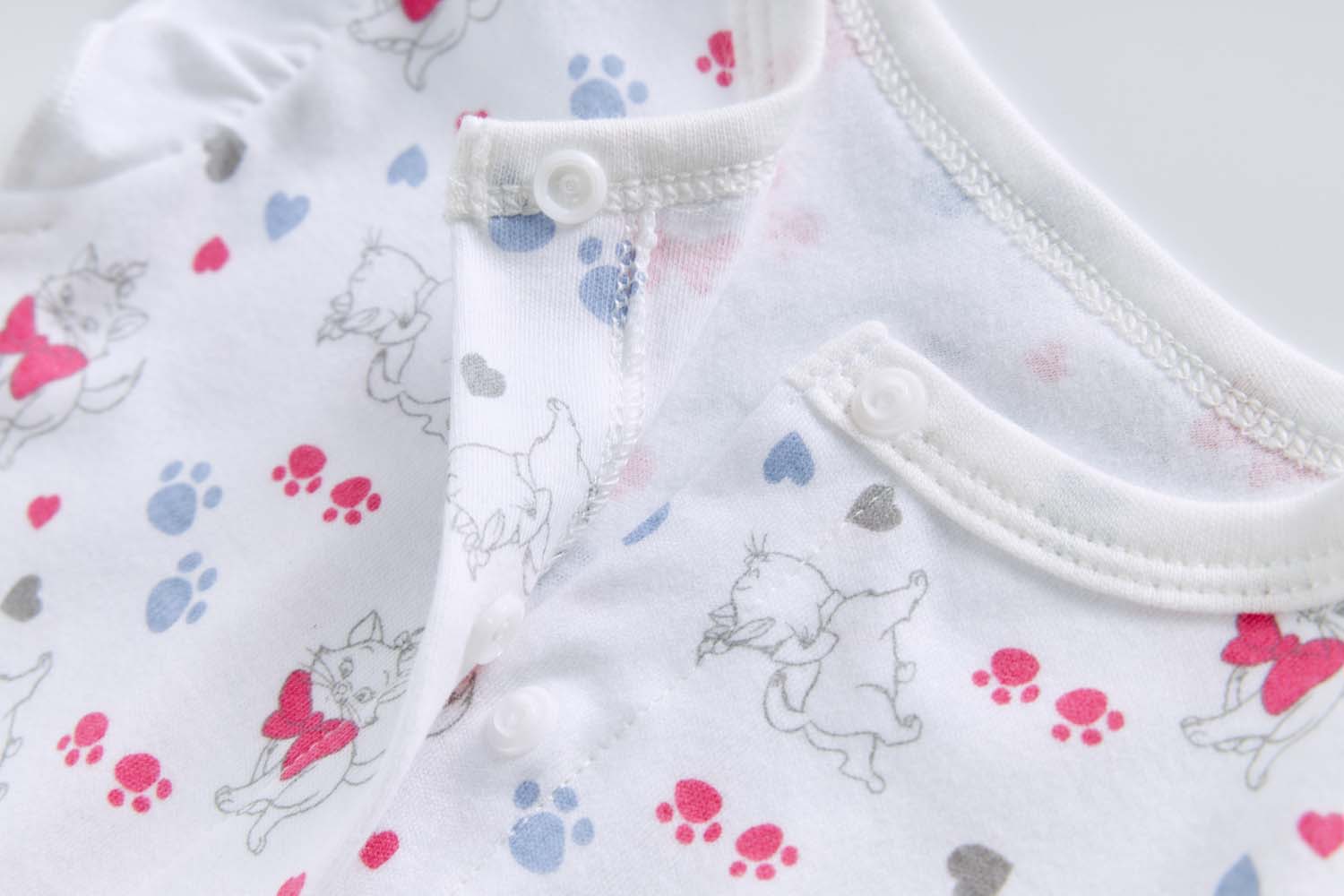Baby Girl Pink Bowtie Cat Romper - Little Kooma