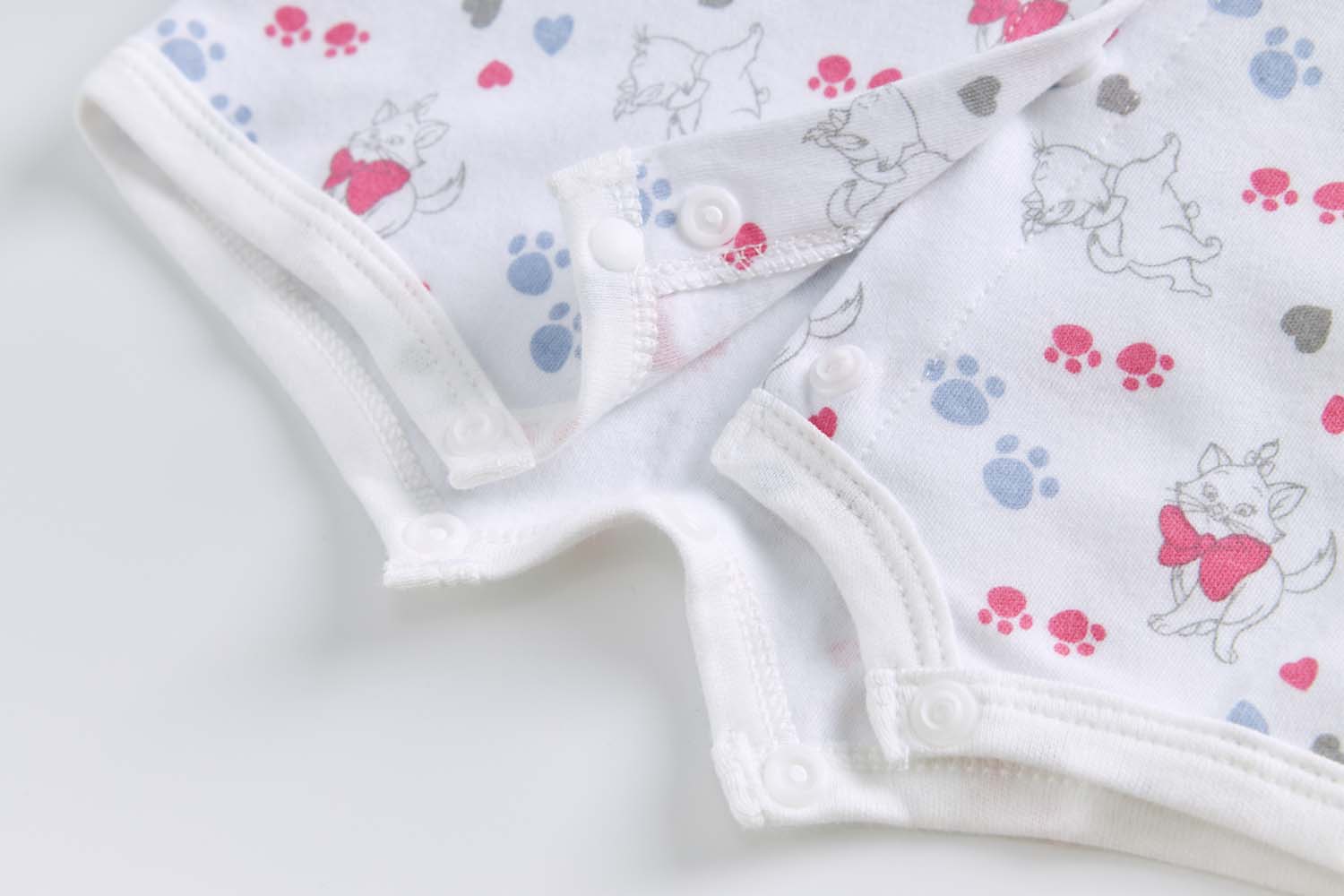Baby Girl Pink Bowtie Cat Romper - Little Kooma