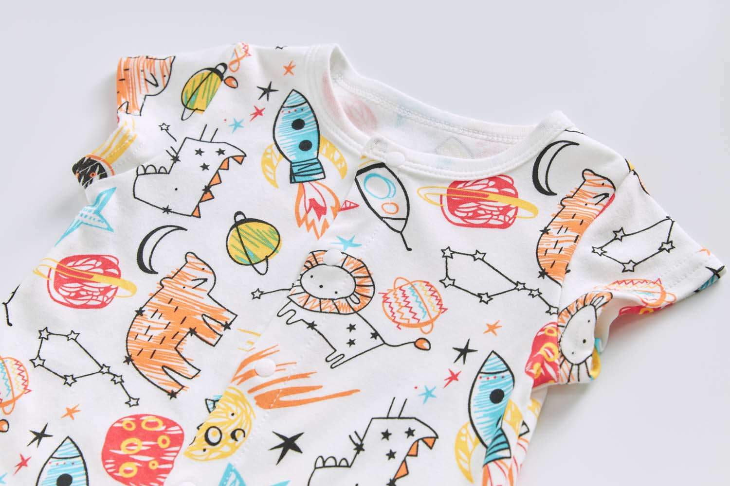 Baby Boy Space Rocket Lion Romper - Little Kooma