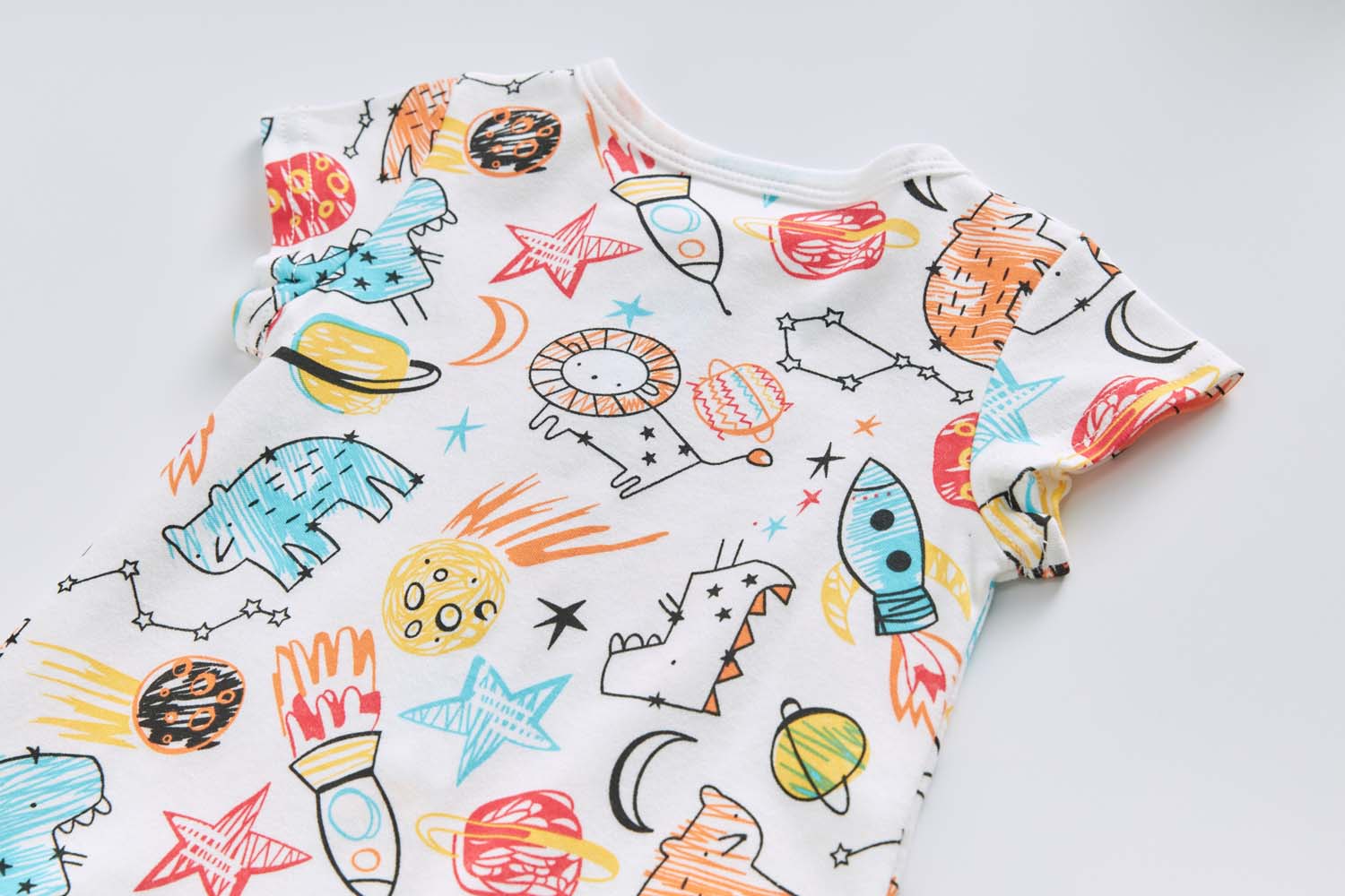 Baby Boy Space Rocket Lion Romper - Little Kooma
