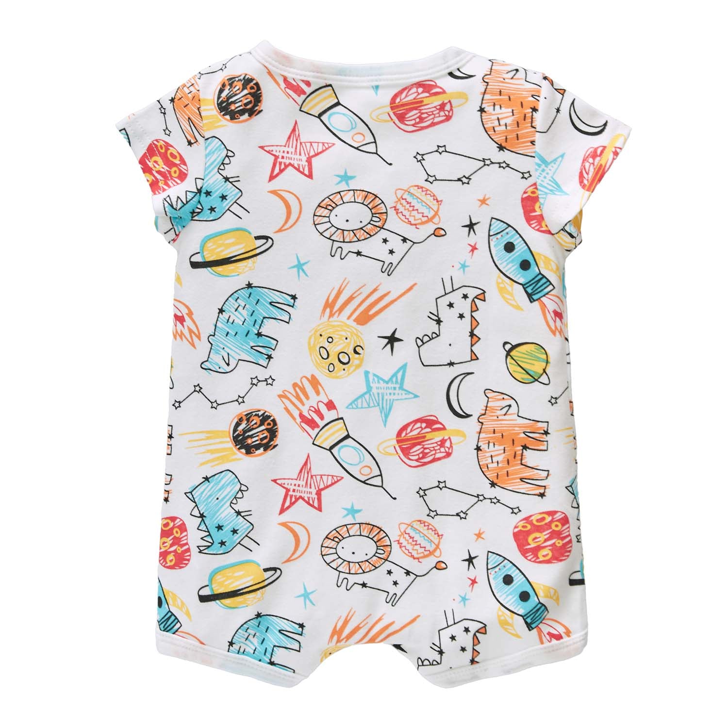 Baby Boy Space Rocket Lion Romper - Little Kooma