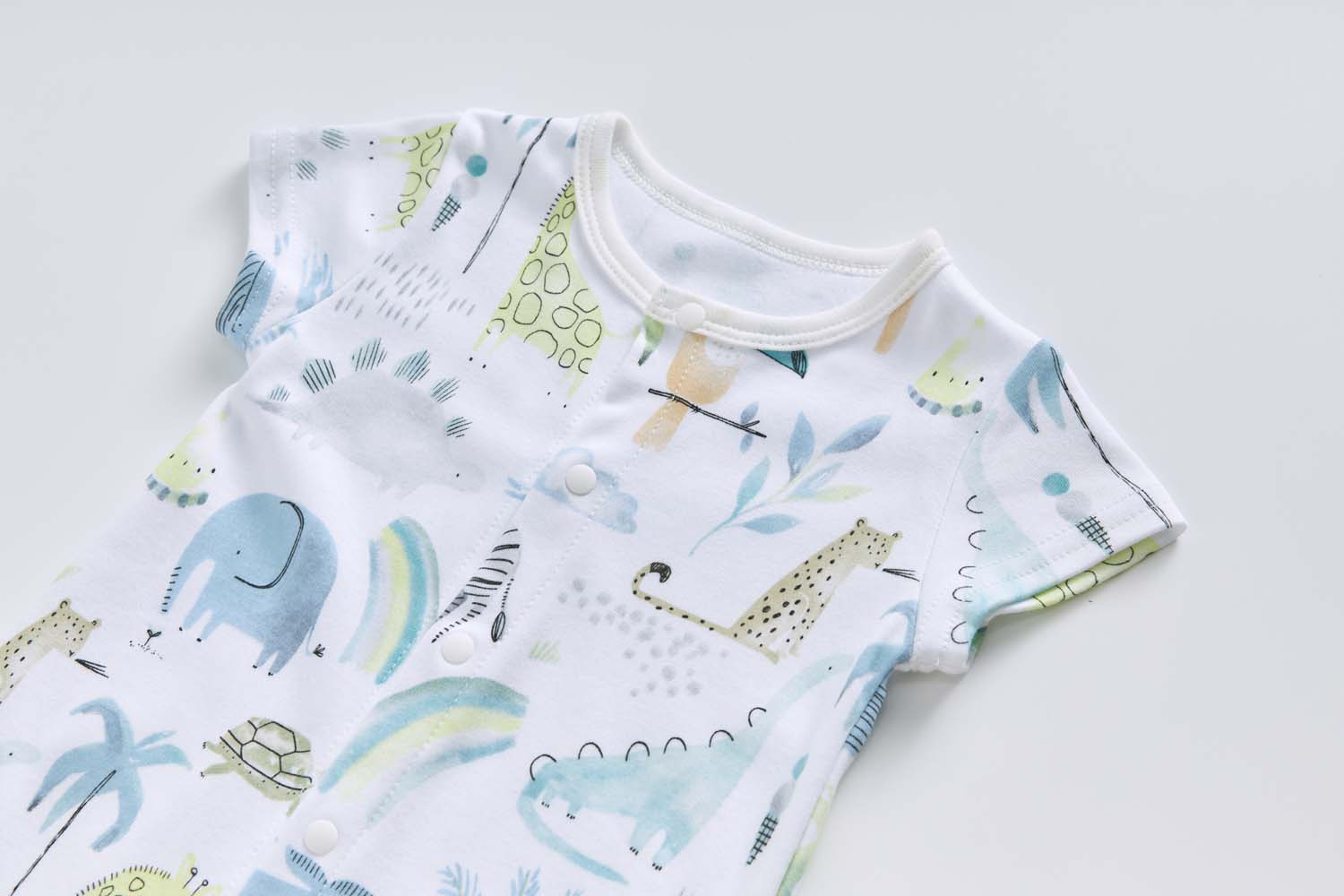 Baby Boy Giraffe Elephant Zebra Romper - Little Kooma