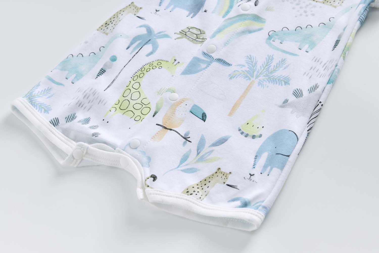 Baby Boy Giraffe Elephant Zebra Romper - Little Kooma