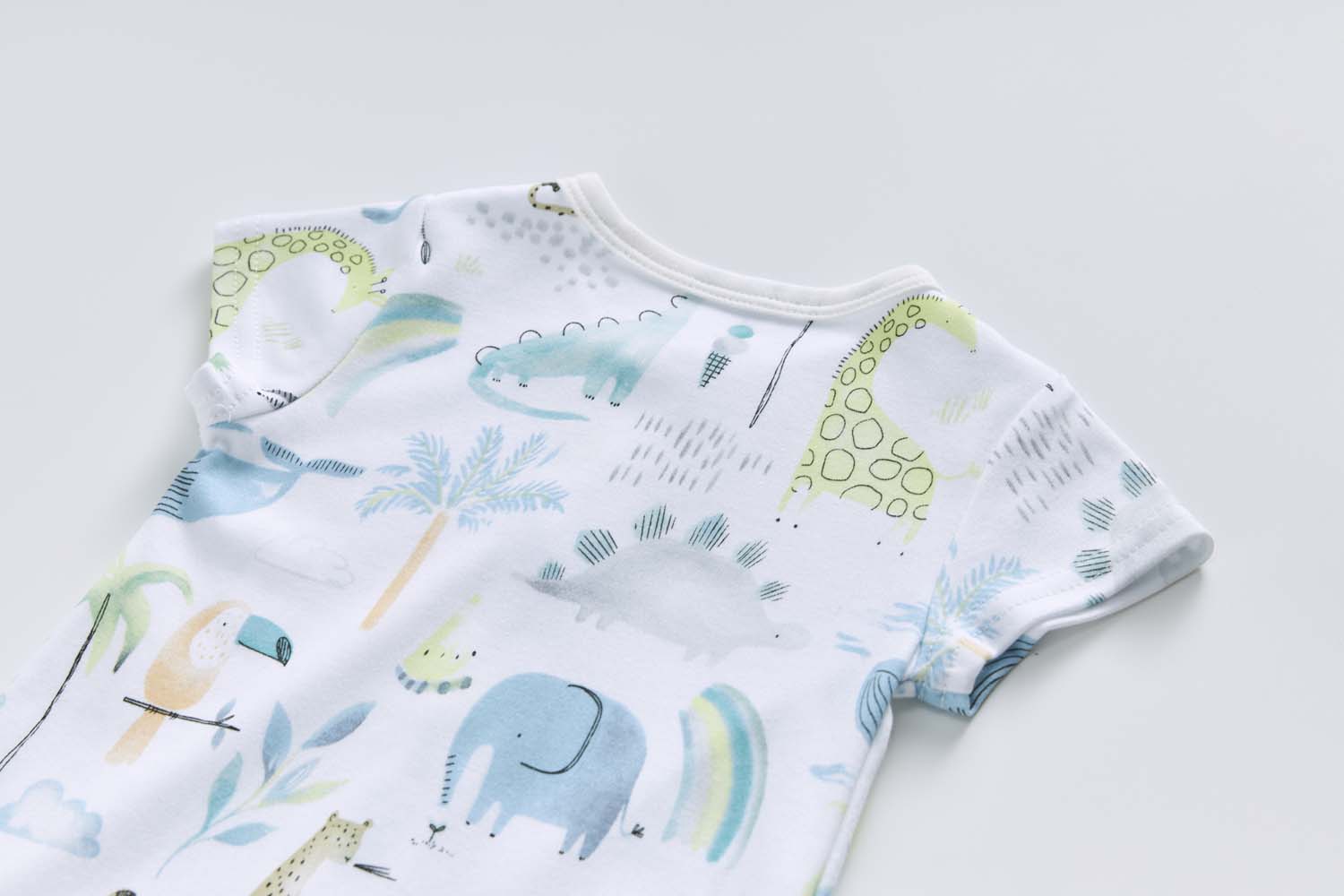 Baby Boy Giraffe Elephant Zebra Romper - Little Kooma