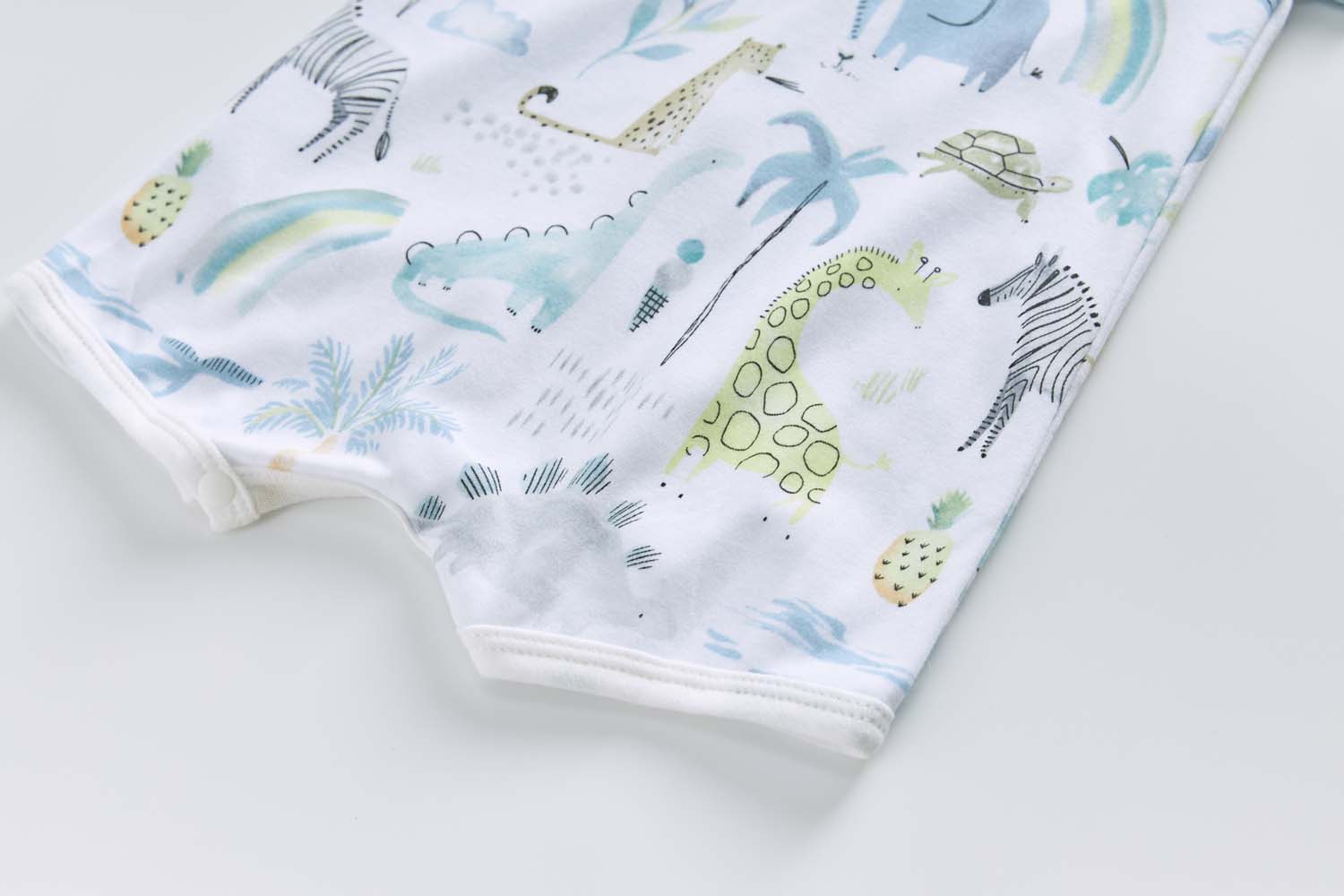 Baby Boy Giraffe Elephant Zebra Romper - Little Kooma