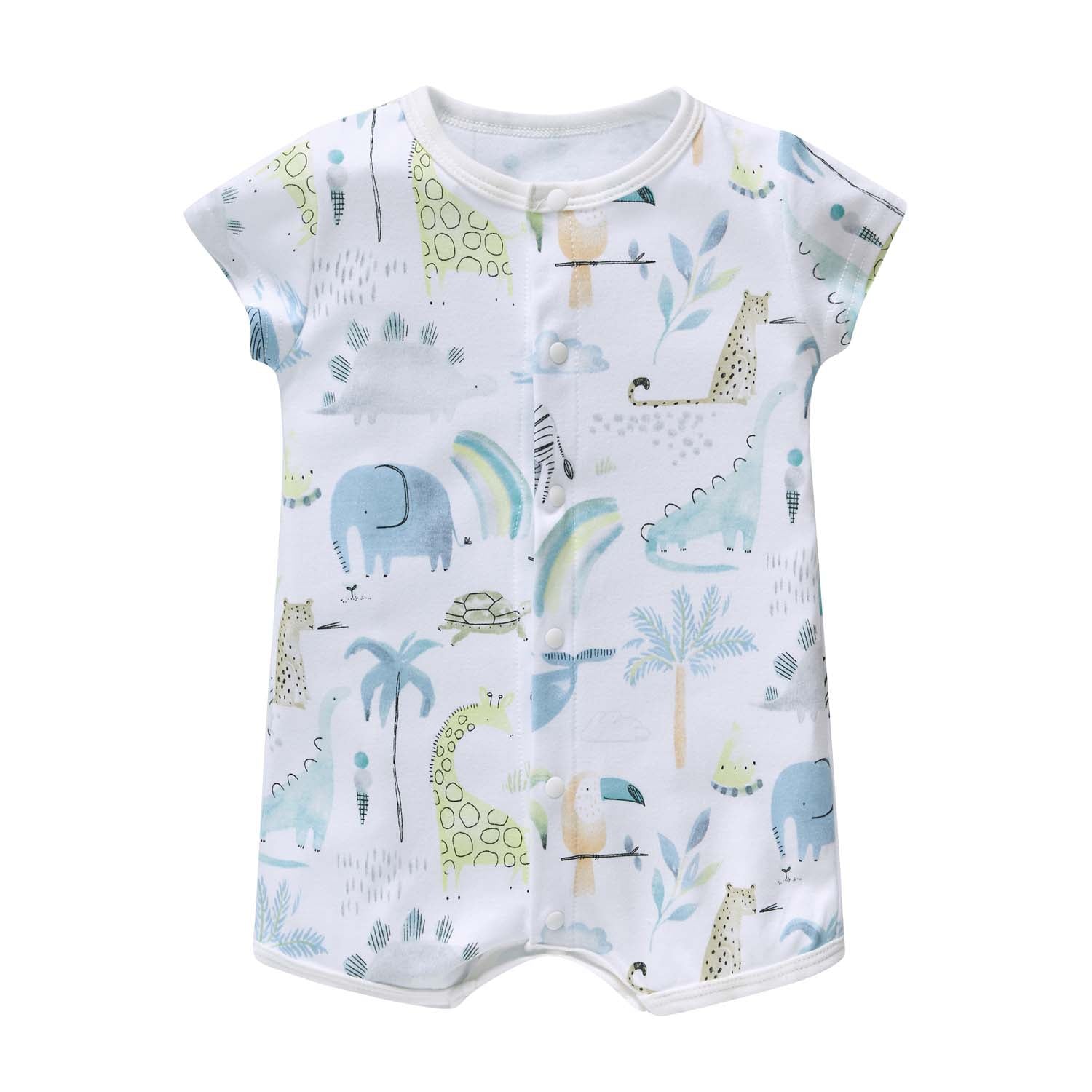 Baby Boy Giraffe Elephant Zebra Romper - Little Kooma