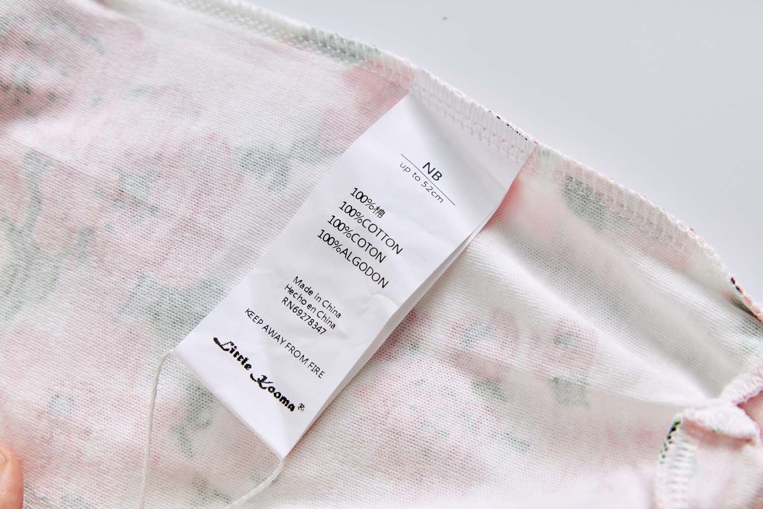 Baby Cotton Sleepsuit Pink Flowers All In One Jumpsuit Feet Cover - Little Kooma