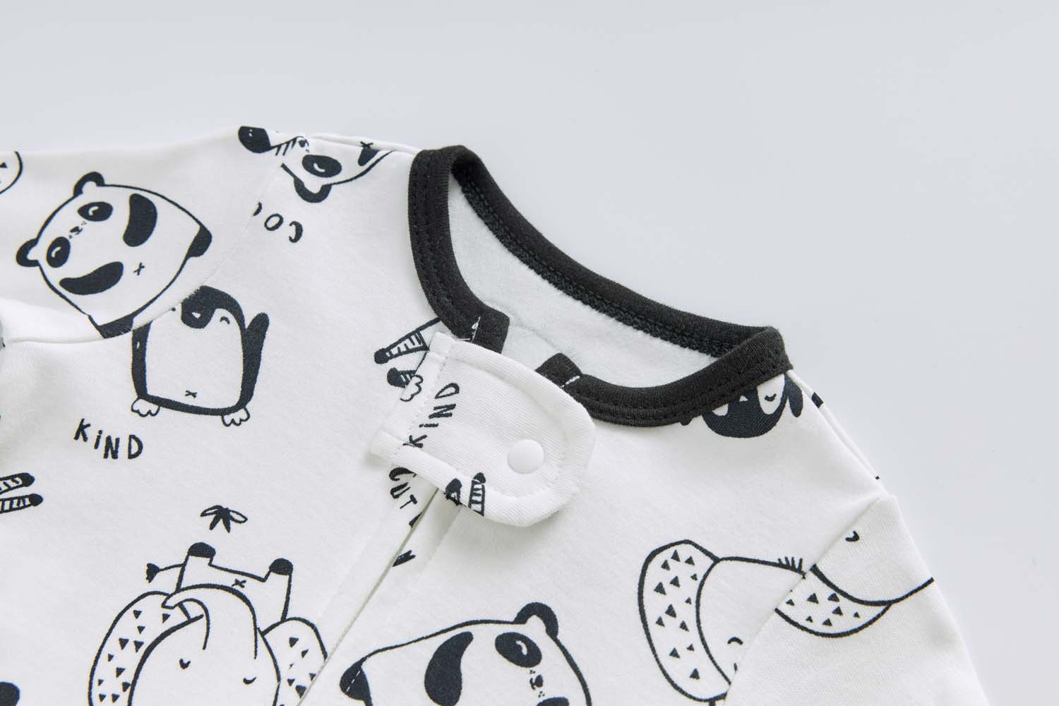 Baby Boy Cotton Sleepsuit Elephant Panda Giraffe Two Way Zipper All In One Jumpsuit - Little Kooma