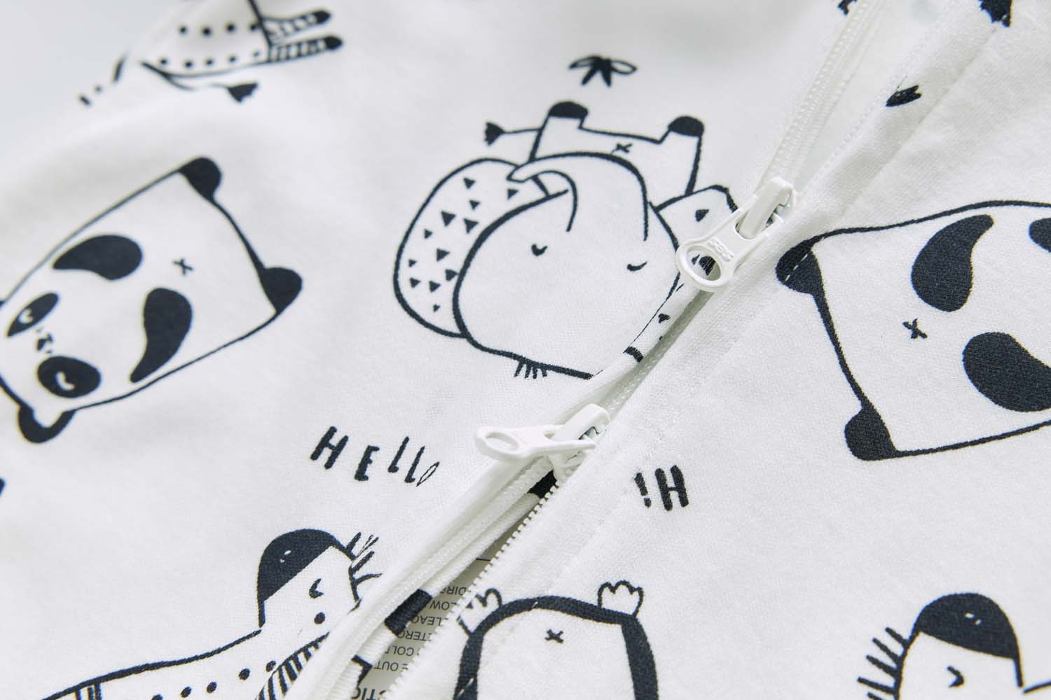 Baby Boy Cotton Sleepsuit Elephant Panda Giraffe Two Way Zipper All In One Jumpsuit - Little Kooma