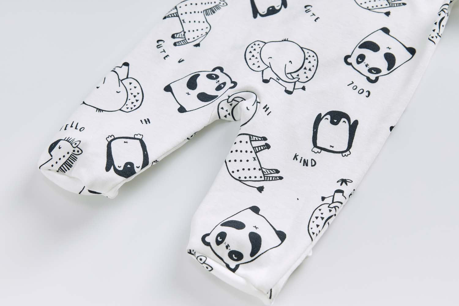 Baby Boy Cotton Sleepsuit Elephant Panda Giraffe Two Way Zipper All In One Jumpsuit - Little Kooma