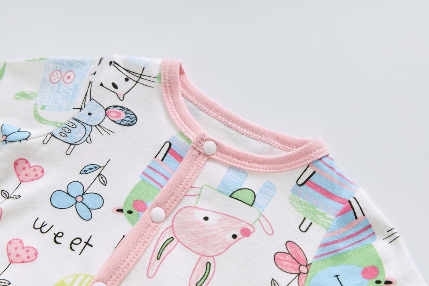 Baby Cotton Sleepsuit Mouse Cat Bunny Bird All In One Jumpsuit Feet Cover - Little Kooma