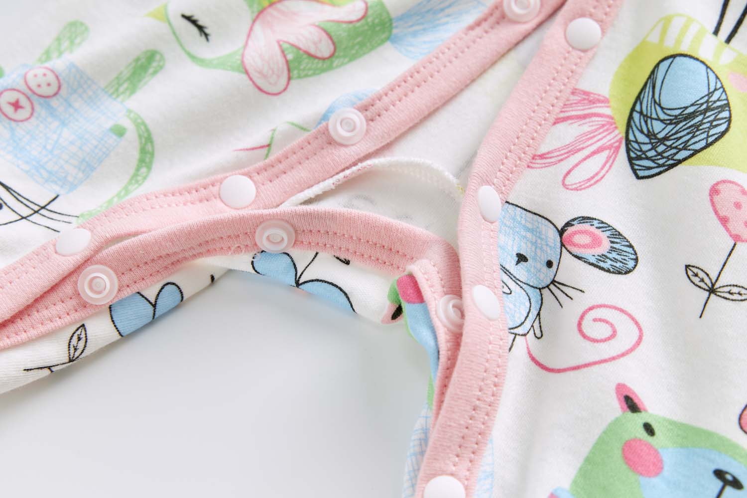 Baby Cotton Sleepsuit Mouse Cat Bunny Bird All In One Jumpsuit Feet Cover - Little Kooma