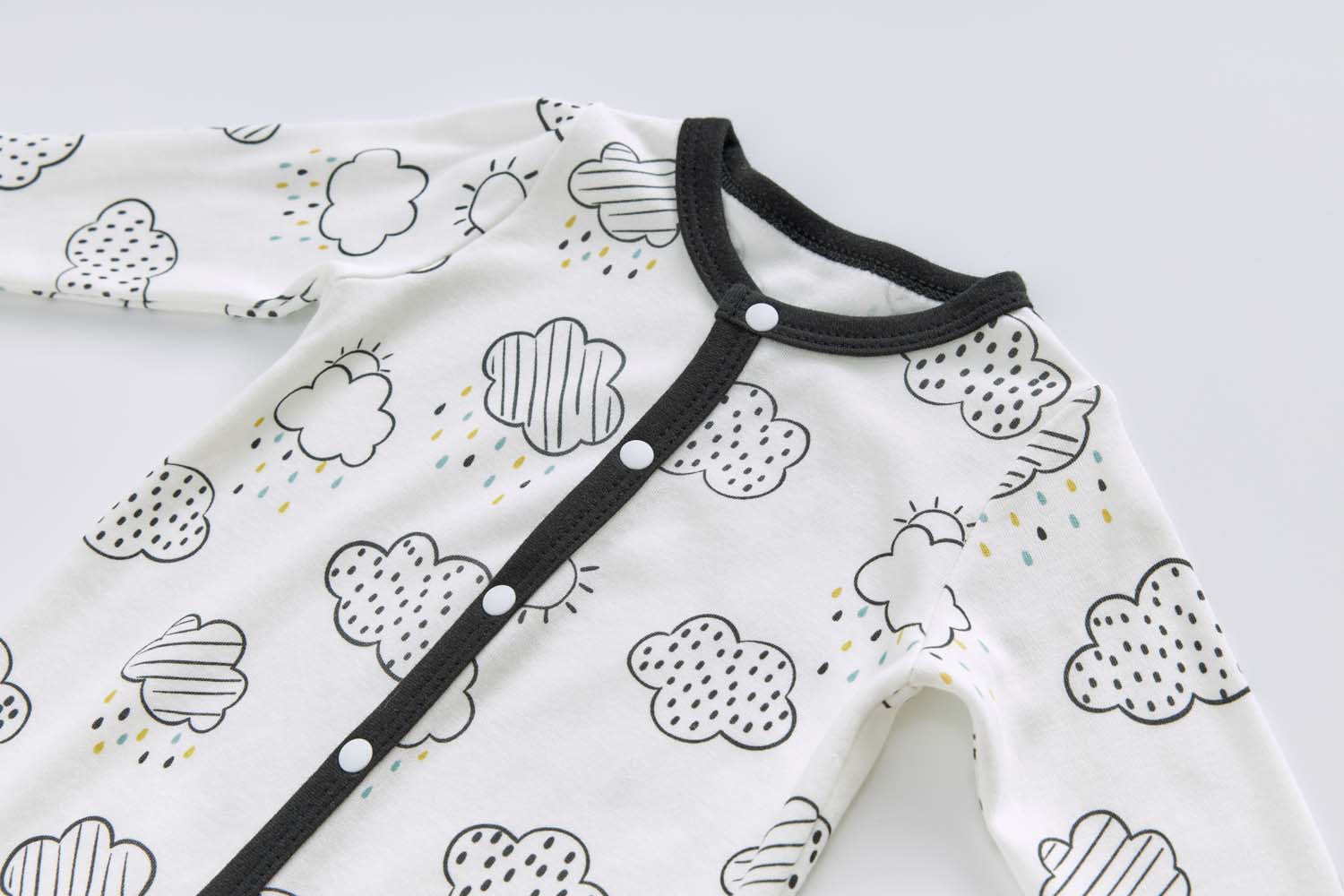 Baby Boy Cotton Sleepsuit Rainbow n Clouds All In One Jumpsuit - Little Kooma