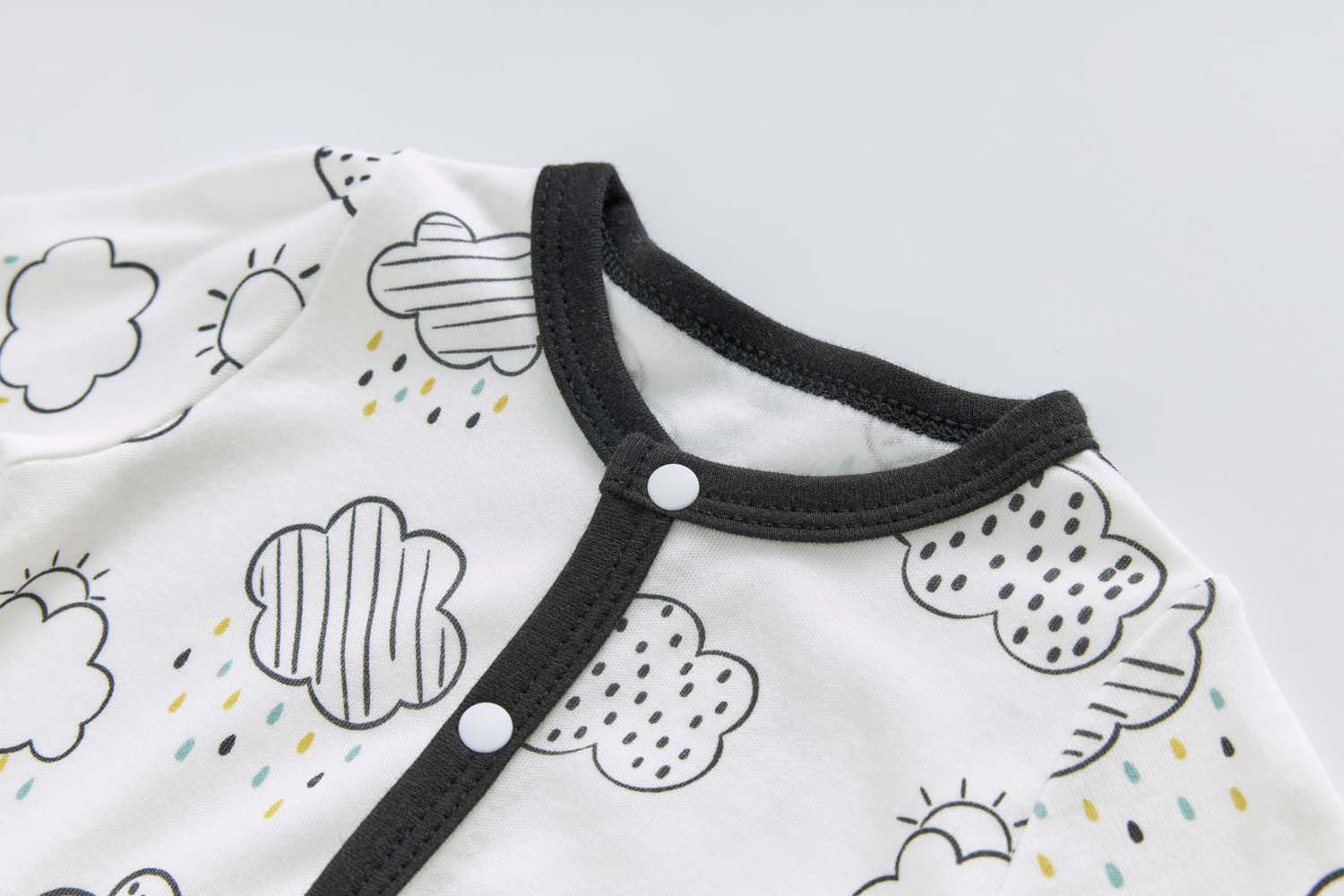 Baby Boy Cotton Sleepsuit Rainbow n Clouds All In One Jumpsuit - Little Kooma