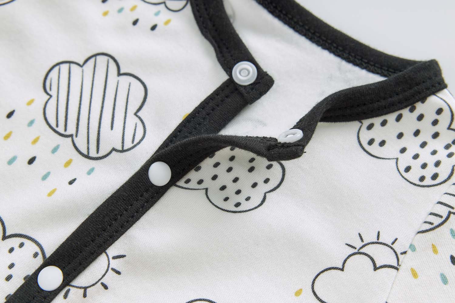 Baby Boy Cotton Sleepsuit Rainbow n Clouds All In One Jumpsuit - Little Kooma