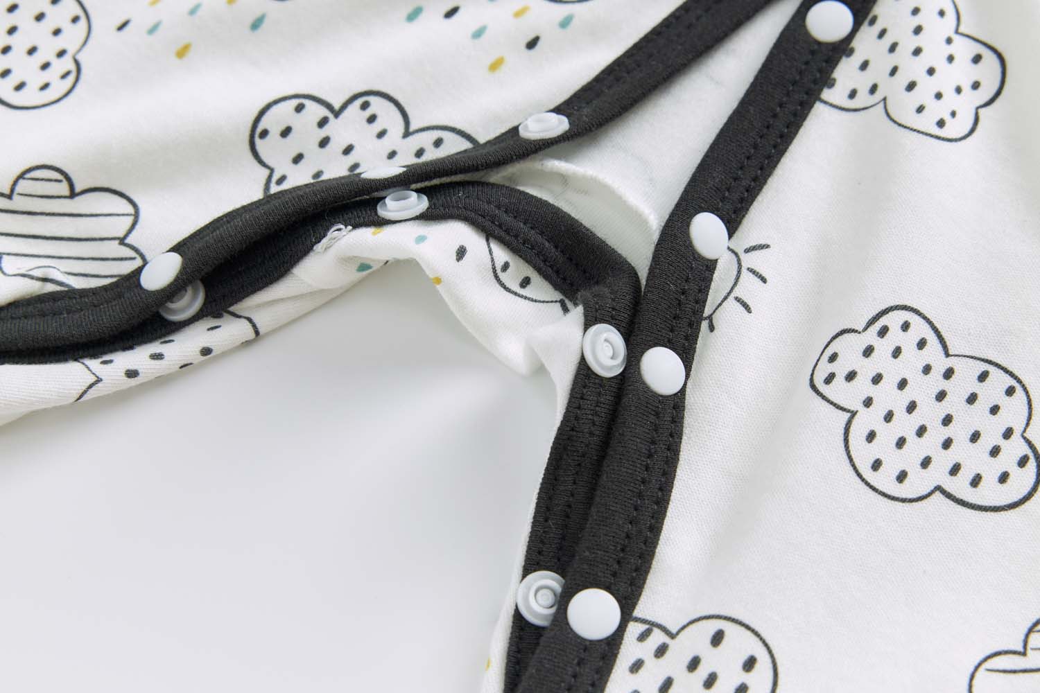 Baby Boy Cotton Sleepsuit Rainbow n Clouds All In One Jumpsuit - Little Kooma