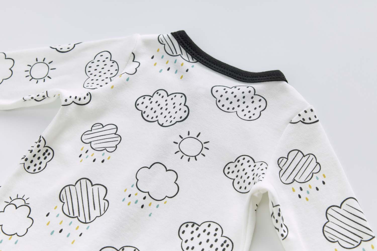 Baby Boy Cotton Sleepsuit Rainbow n Clouds All In One Jumpsuit - Little Kooma