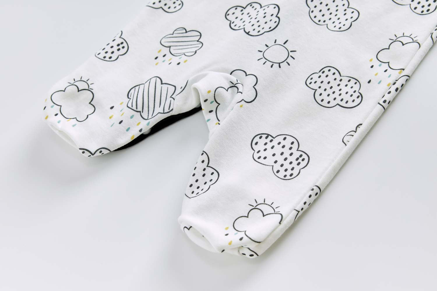 Baby Boy Cotton Sleepsuit Rainbow n Clouds All In One Jumpsuit - Little Kooma