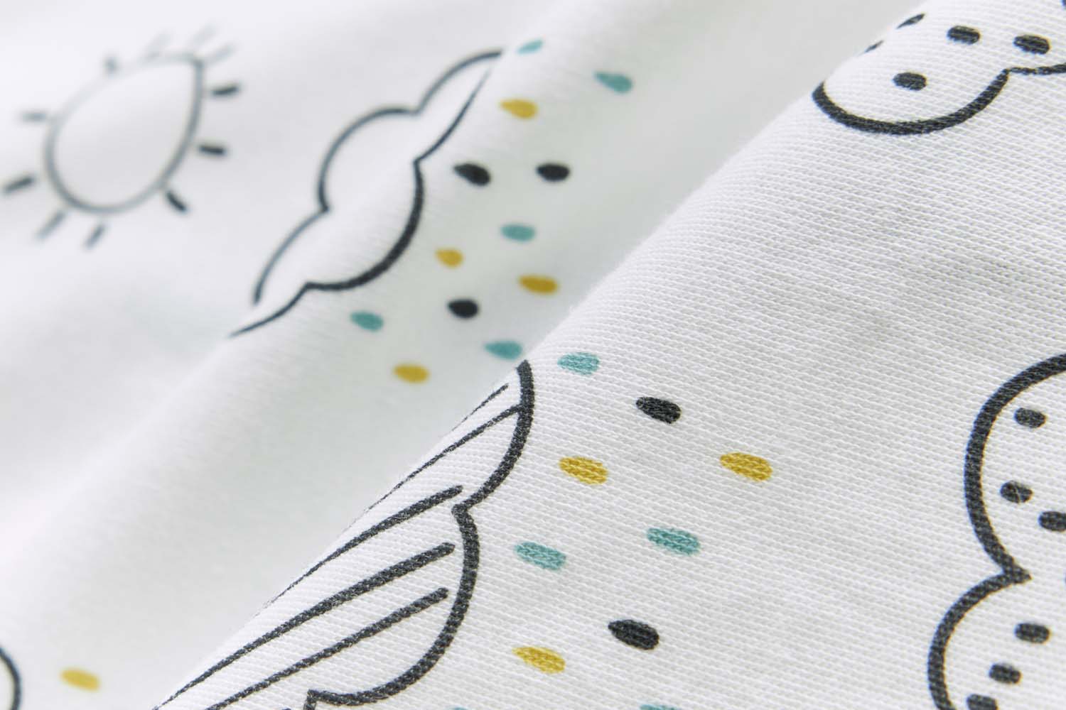 Baby Boy Cotton Sleepsuit Rainbow n Clouds All In One Jumpsuit - Little Kooma