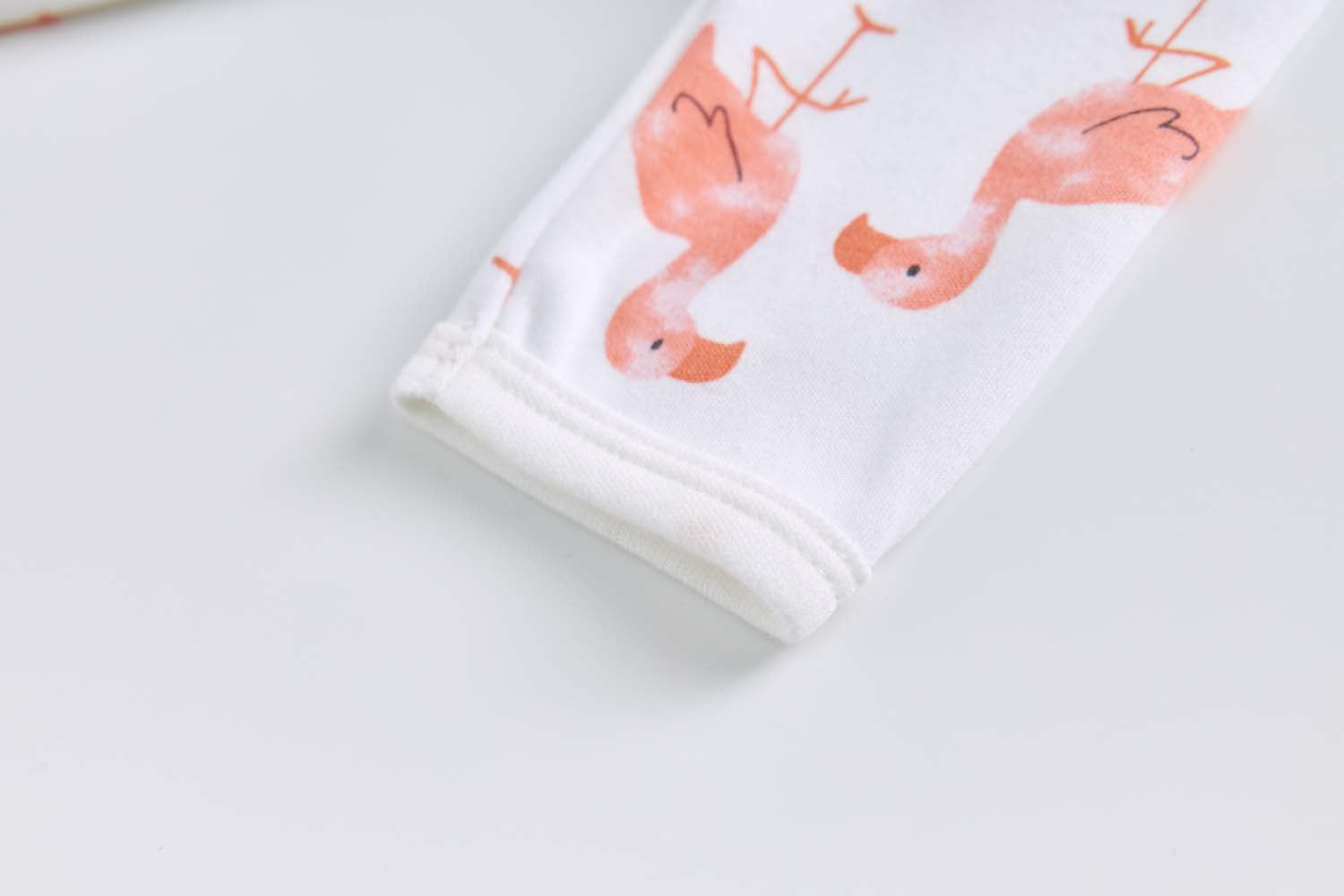 Baby Cotton Sleepsuit Flamingo Two Way Zip All In One Jumpsuit Feet Cover - Little Kooma