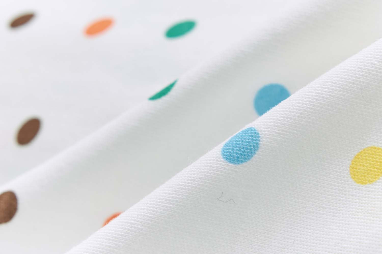 Baby Cotton Sleepsuit Polka Dots Cherry Two Way Zipper All In One Jumpsuit Feet Cover - Little Kooma