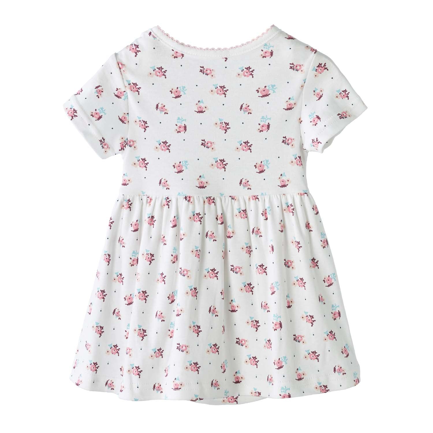 Baby Girl Bouquet Bodysuit Dress n Pink Stripe Cardigan 2 Pc Set - Little Kooma