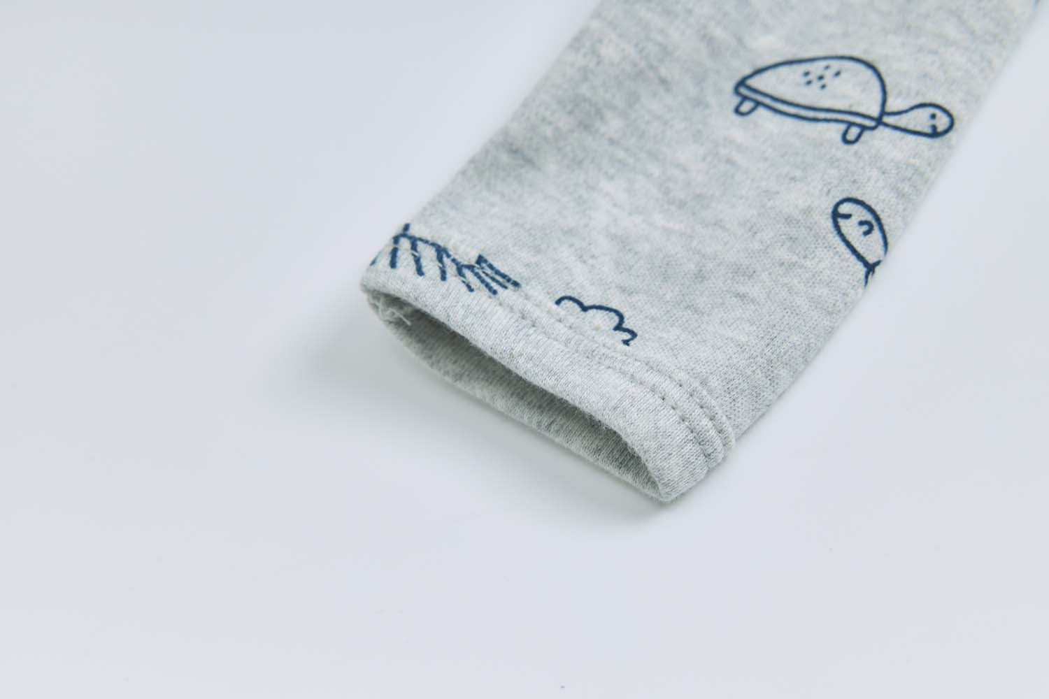 Baby Boy Cotton Sleepsuit Grey Animal Lion Two Way Zipper All In One Jumpsuit - Little Kooma