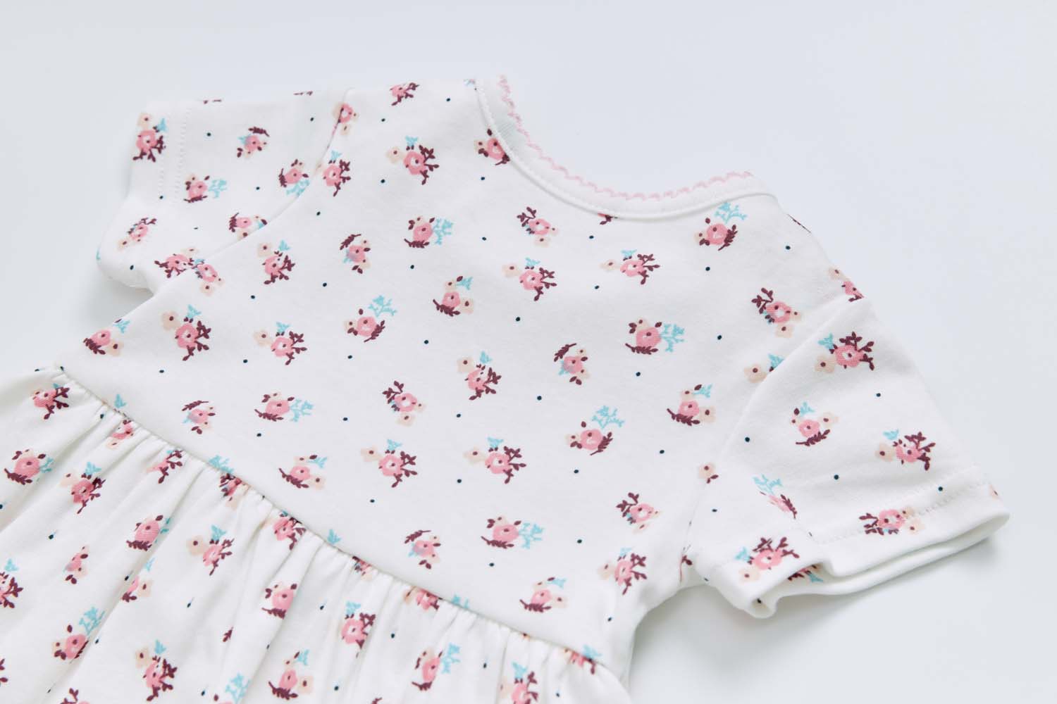 Baby Girl Bouquet Bodysuit Dress n Pink Stripe Cardigan 2 Pc Set - Little Kooma