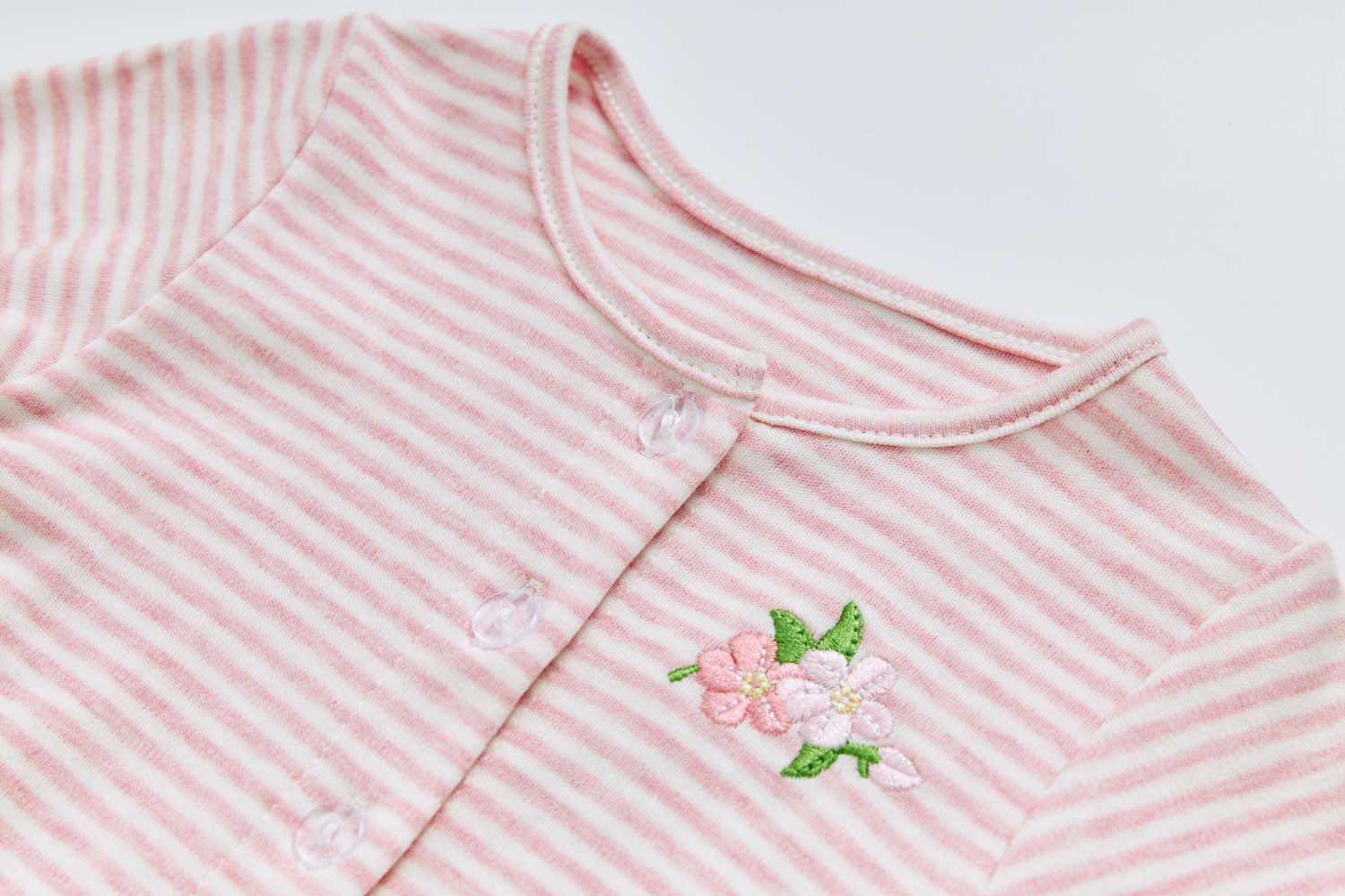 Baby Girl Bouquet Bodysuit Dress n Pink Stripe Cardigan 2 Pc Set - Little Kooma