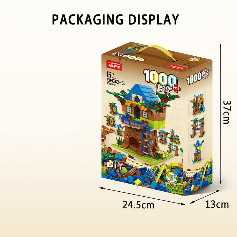 Kids 1000 Pcs Building Blocks Tree House - Little Kooma