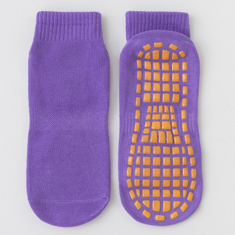 Baby Kids Boy Girl Solid Color Breathable Anti-slip Ankle Socks Playground Yoga Socks - Little Kooma