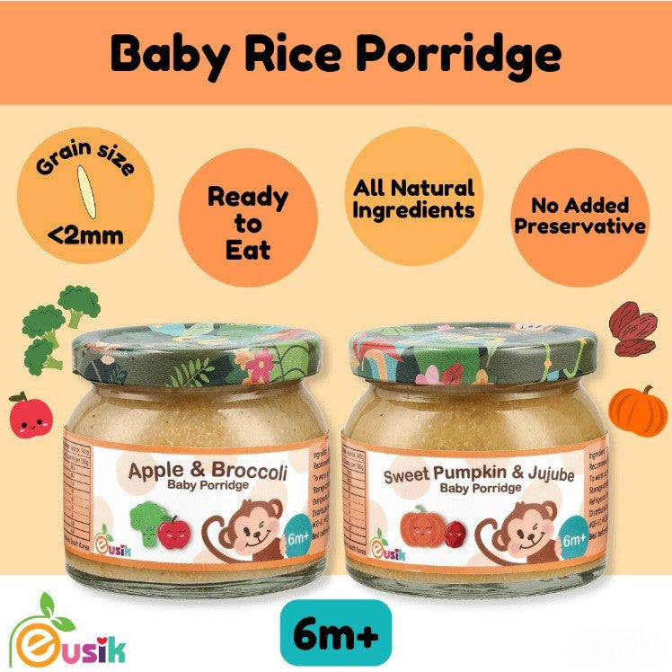 Ready To Eat Baby Rice Porridge 145g Eusik Porridge For Baby 6m 8m 10 months | Vegetables | Salmon Cod From South Korea - Little Kooma
