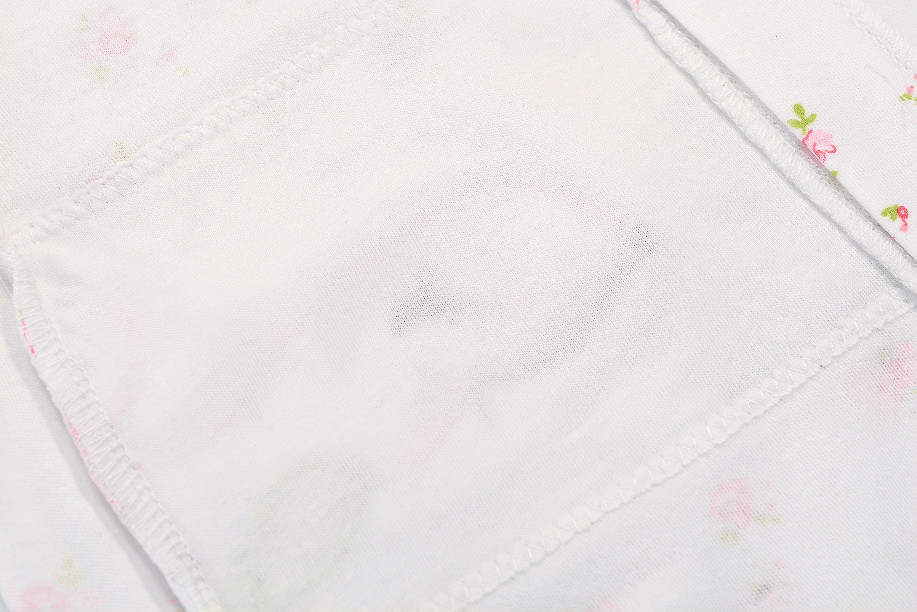 Baby Girl Romper Rose Prints w Embroidered Pink Whale - Little Kooma