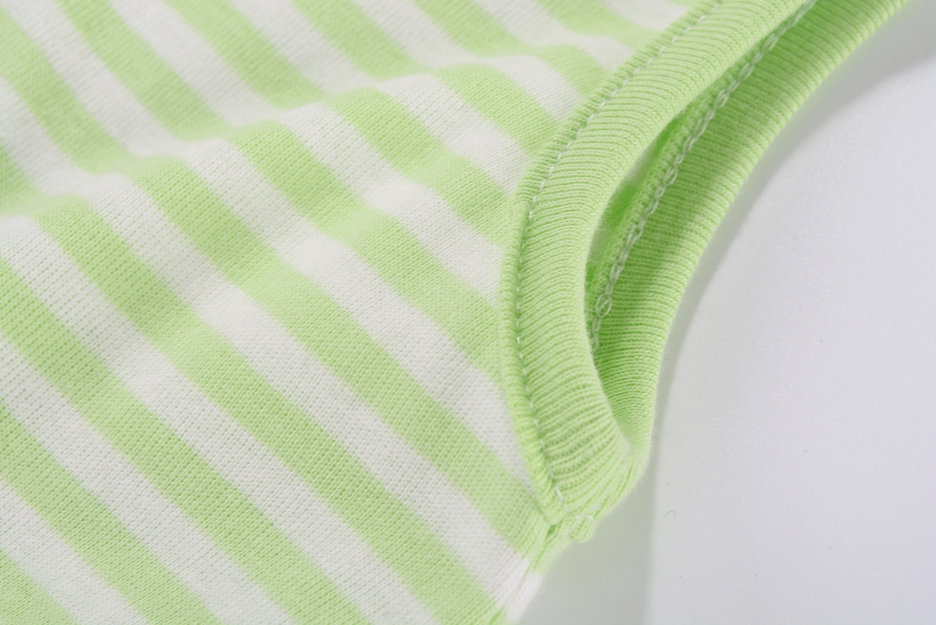 Baby Boy Sleeveless Green Stripe Romper w Embroidered Boat - Little Kooma